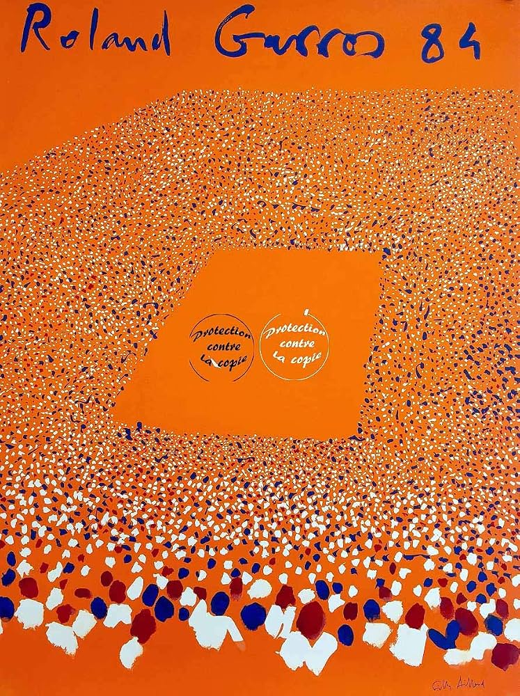 Amazon.com: Herbé TM Roland Garros Tennis 1984 Rmma Poster