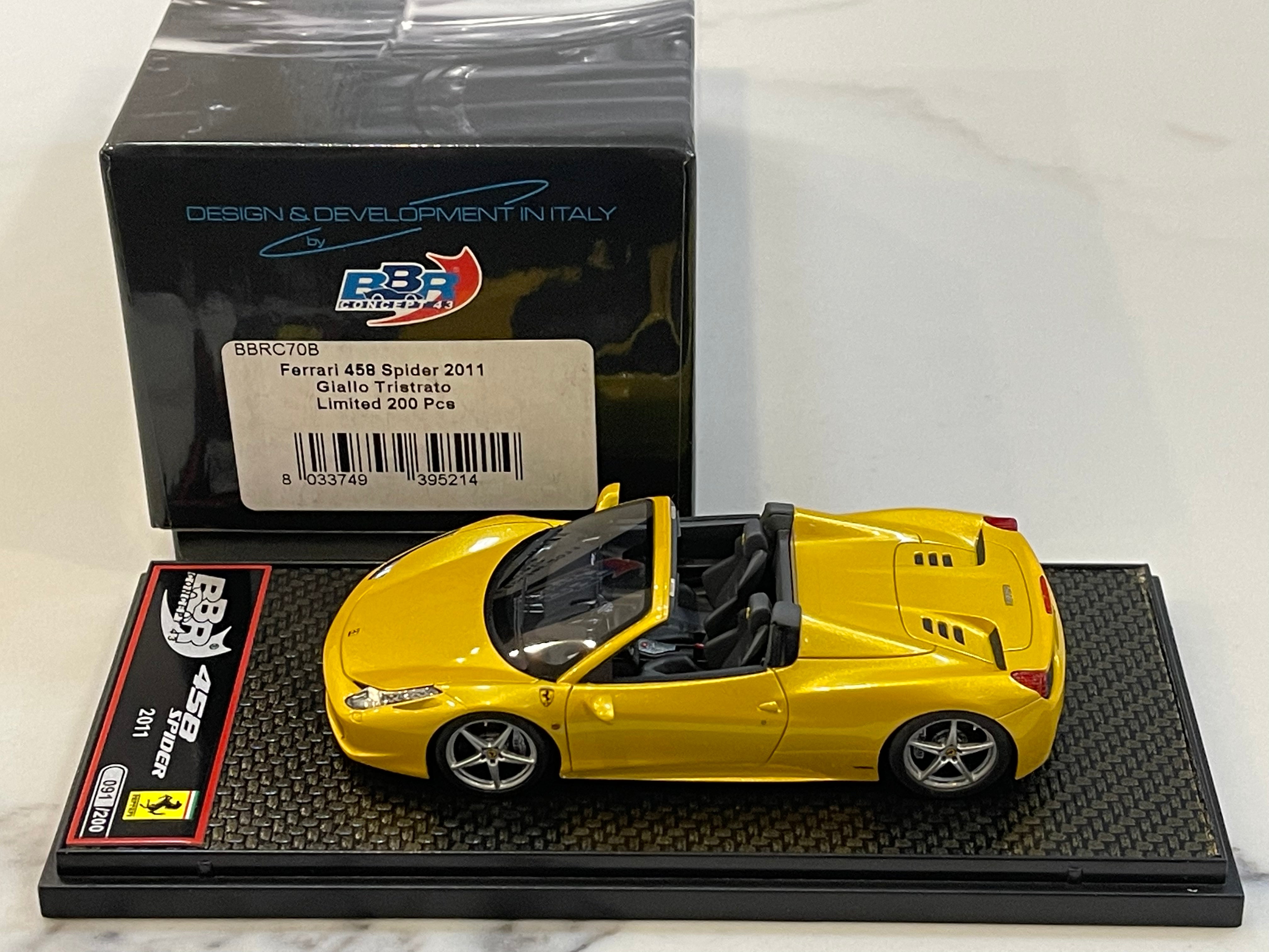BBR フェラーリ 458 スパイダー 1/18 BBR Ferrari 458 Speciale A