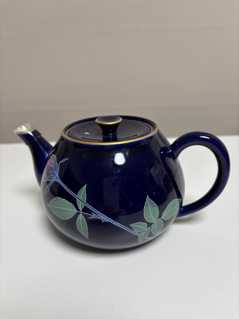 香蘭社 紺色花柄急須セット - メルカリ