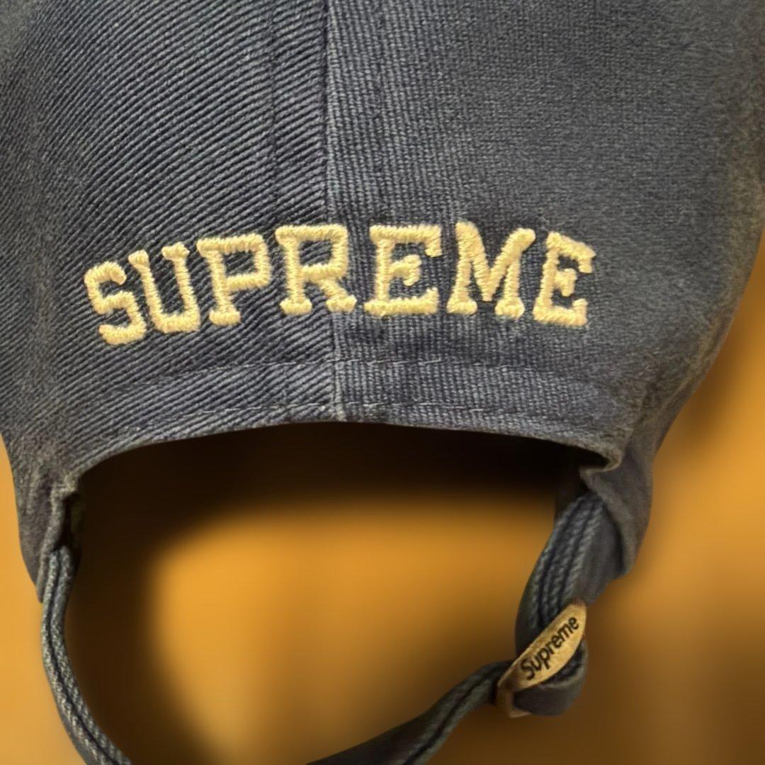 SUPREME ネイビー ベースボールキャップ - メルカリ