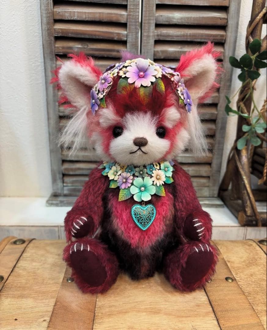 国内作家様作　ハンドメイド　テディベア　ぬいぐるみ　レッサーパンダ　アートドール 国内作家様作 ハンドメイド テディベア ぬいぐるみ レッサーパンダ