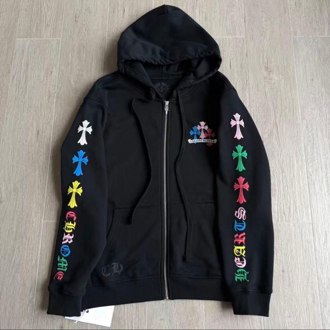 CHROME HEARTS マルチカラー セメタリーバックプリントパーカー M