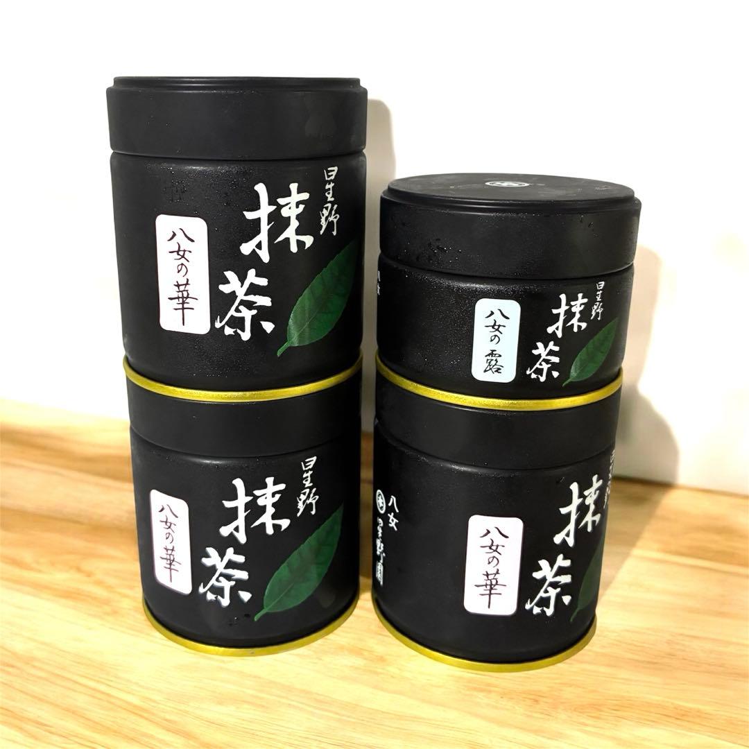 星野製茶園 抹茶 八女の華40g，八女の露20g✖️2缶 星野