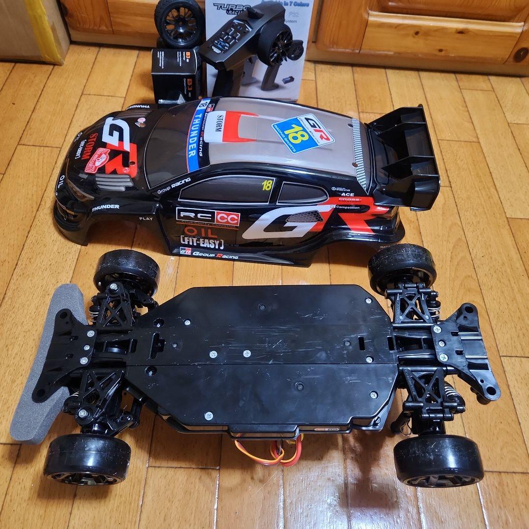タミヤ ドリフト ラジコン フルセット　TT02　黒　ラリー　ボディ　tt01②