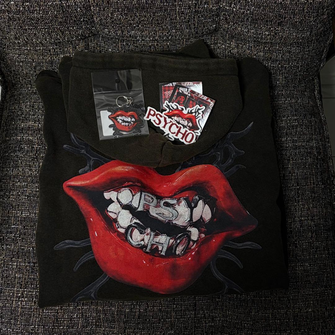 BABYMONSTER PSYCHO フーディー M キーホルダー・ステッカー付 theSameE | BABYMONSTER [WE GO UP] '𝑷𝑺𝒀𝑪𝑯𝑶' OFFICIAL MD 웃는