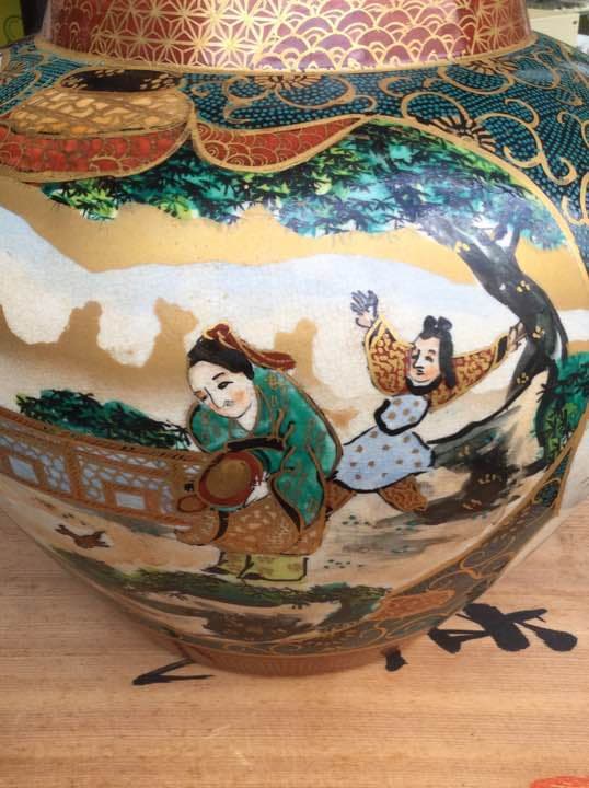 花瓶/九谷焼/鶴平造/値下げしました 花瓶/九谷焼/鶴平造/値下げしました 花瓶/九谷焼/鶴平造/値下げしま