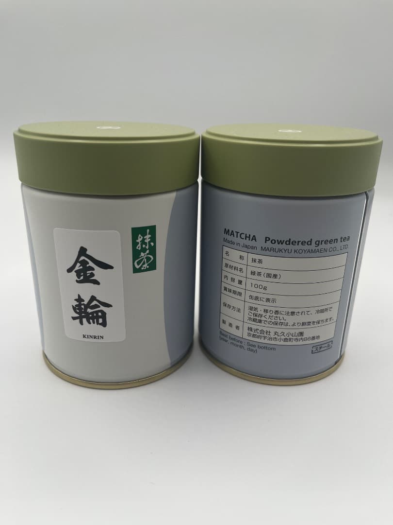 宇治 丸久小山園 抹茶 金輪 (KINRIN) 100g 在庫2缶 その他多数 抹茶 宇治 丸久小山園 金輪 100g 袋詰（きんりん）濃茶 薄茶 茶道 京都