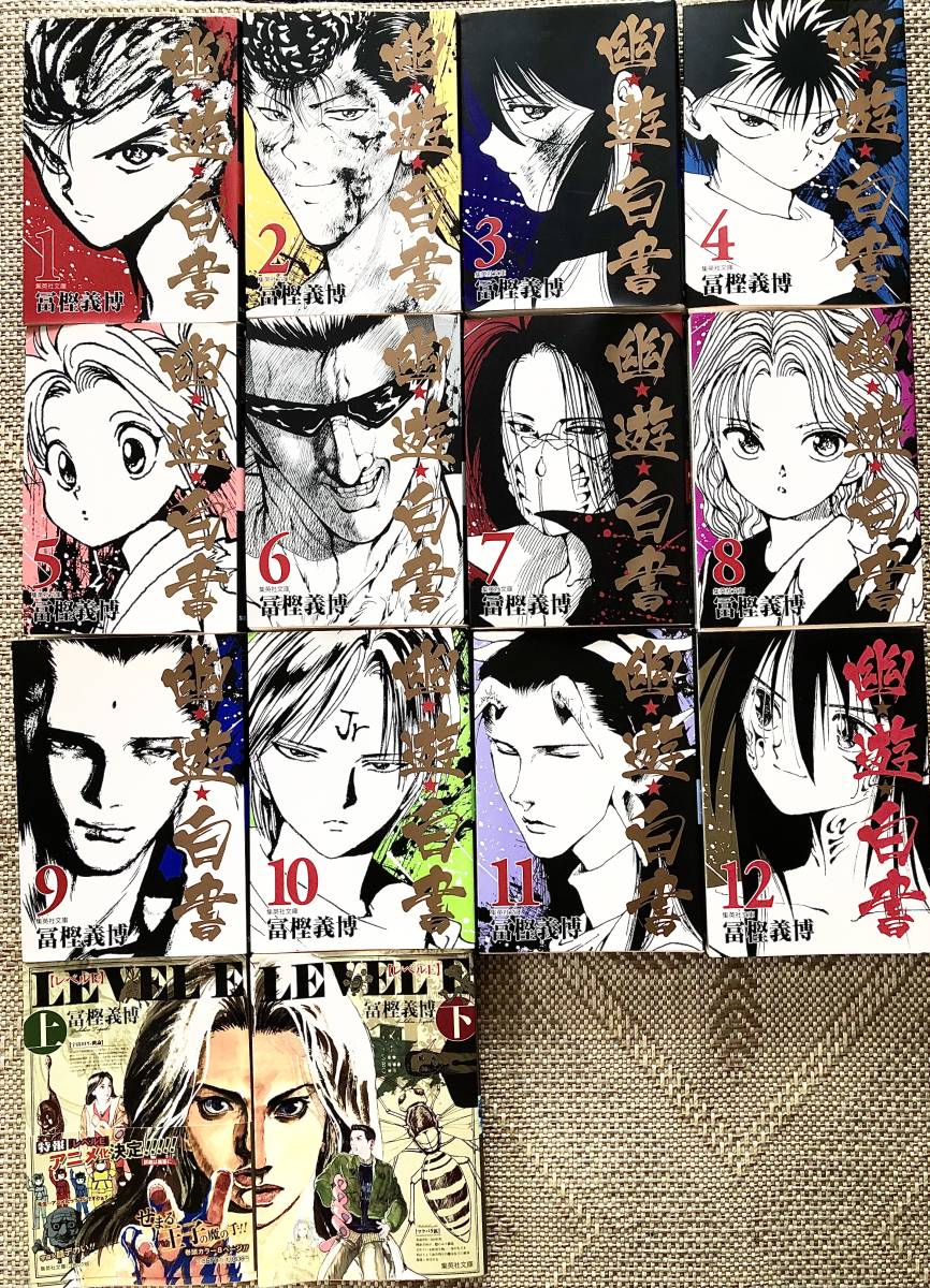 幽遊白書 レベルE 文庫版 全巻 全14冊 冨樫義博 集英社